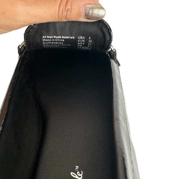 American Eagle‎ Loafers Youth size 3 Black Patent Leather Slip-On Academia - Picture 4 of 5